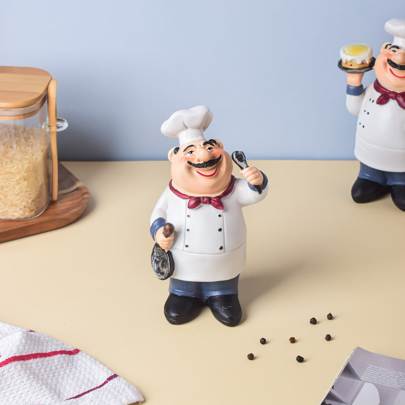 Stubby Chef With Spoon - Showpiece | Home decor item | Room decoration item