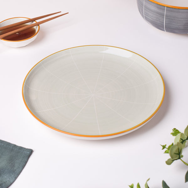 Willow Light Grey Ceramic Dinner Plate 10 inch