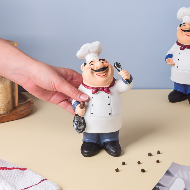 Stubby Chef With Spoon - Showpiece | Home decor item | Room decoration item