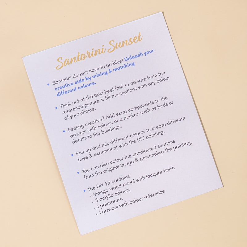 Santorini Wooden DIY Paint Kit 13x10 Inch