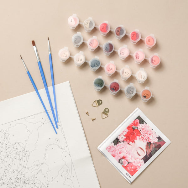 Floral Serenity DIY Paint By Numbers Kit