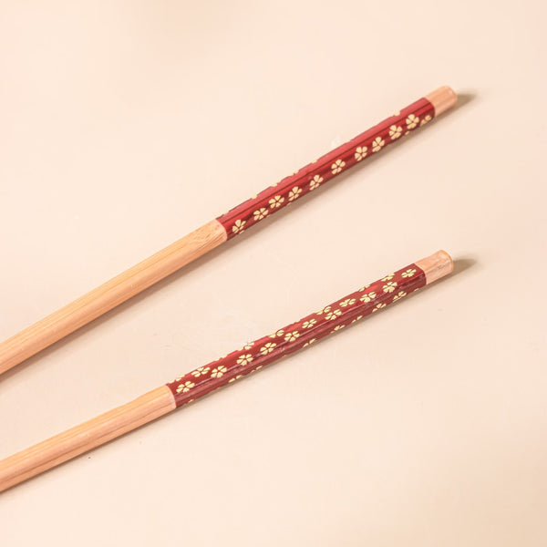 Mandala Ceramic Bowl And Chopstick Multicolour Set Of 6