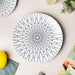 Trellis Gloss Ceramic Dinner Plate White 10 Inch - Serving plate, snack plate, ceramic dinner plates| Plates for dining table & home decor