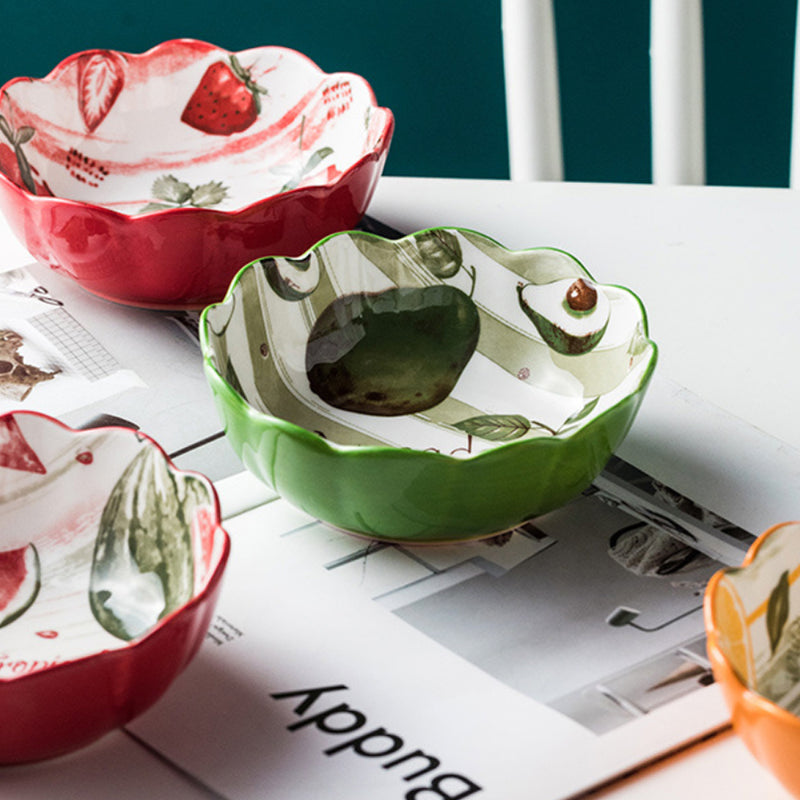 Modern Ceramic Fruit Bowls 500 ml - Bowl,ceramic bowl, snack bowls, curry bowl, popcorn bowls | Bowls for dining table & home decor