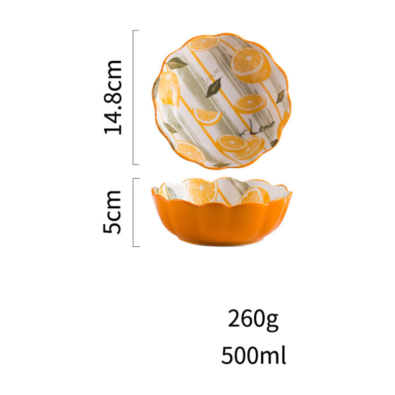 Modern Ceramic Fruit Bowls 500 ml - Bowl,ceramic bowl, snack bowls, curry bowl, popcorn bowls | Bowls for dining table & home decor