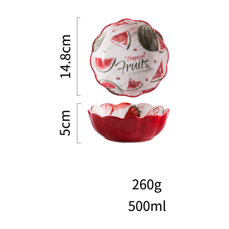 Modern Ceramic Fruit Bowls 500 ml - Bowl,ceramic bowl, snack bowls, curry bowl, popcorn bowls | Bowls for dining table & home decor
