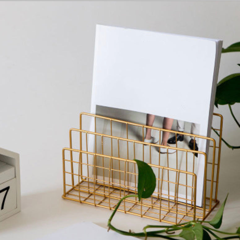 Gold Magazine Rack