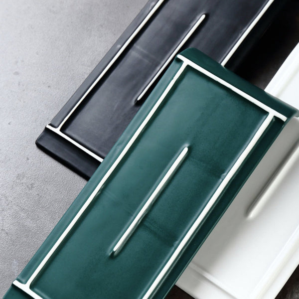Green Long Serving Plate