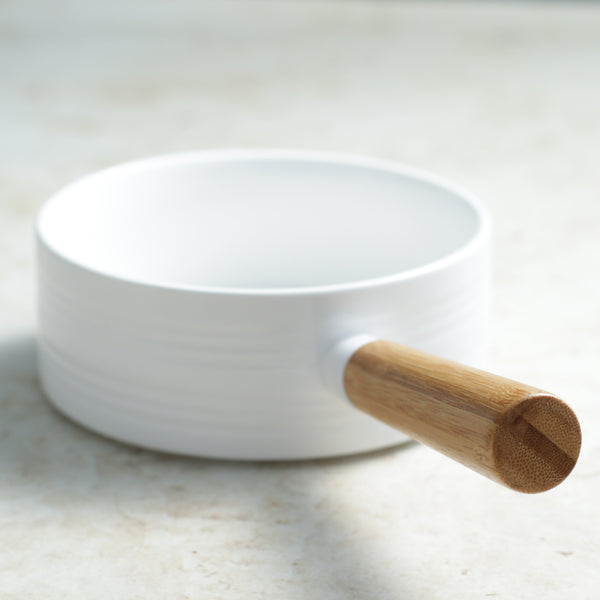 White Bowl with Handle