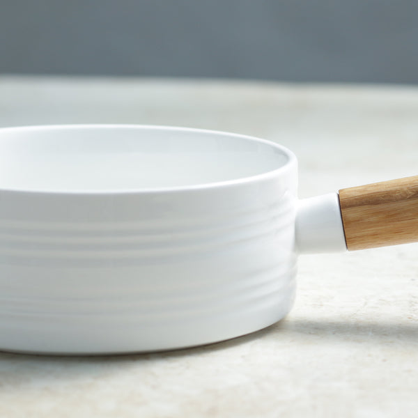 White Bowl with Handle
