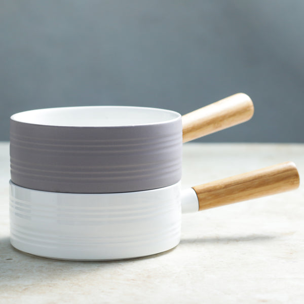 White Bowl with Handle