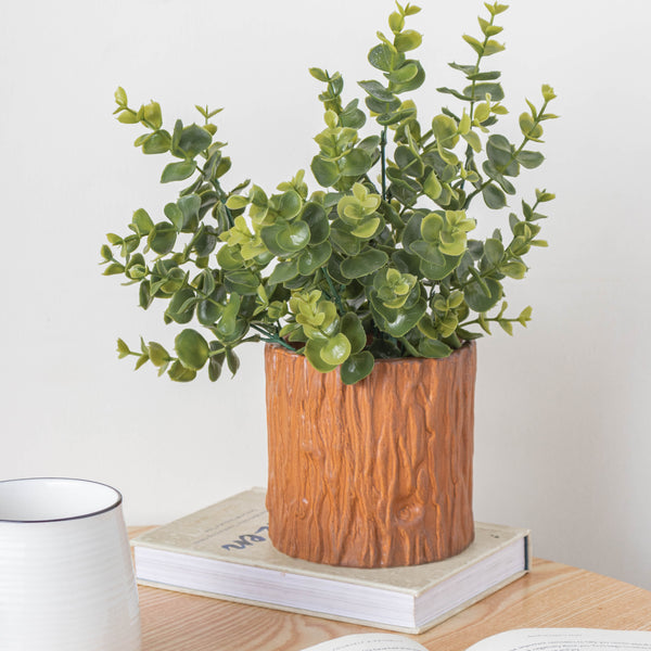 Bark Caramel Vase - Flower vase for home decor, office and gifting | Home decoration items