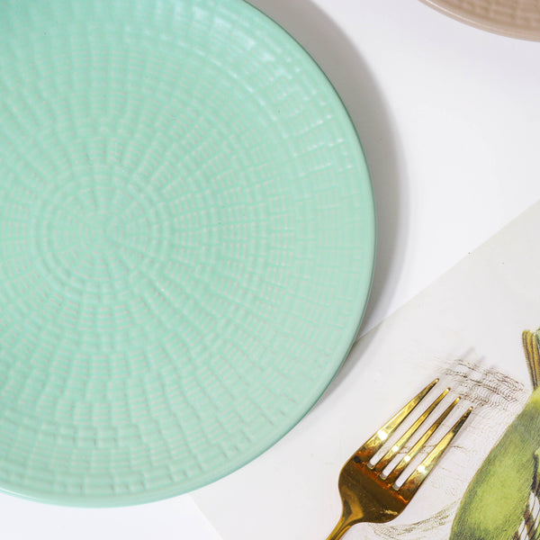 Aamirah Green Patterned Snack Plate 8 Inch