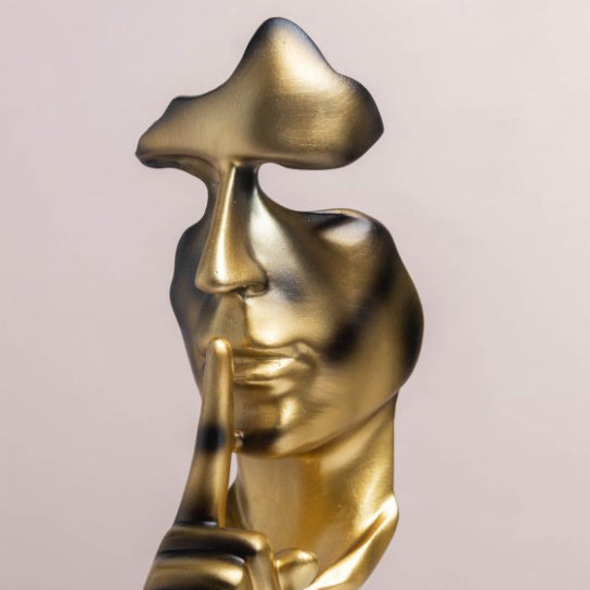 Modern Art Resin Decor Object Gold 10.5 Inch