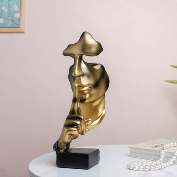 Modern Art Resin Decor Object Gold 10.5 Inch