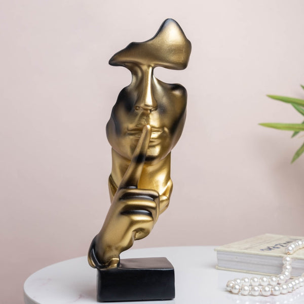 Modern Art Resin Decor Object Gold 10.5 Inch