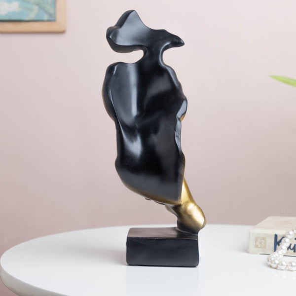 Modern Art Resin Decor Object Gold 10.5 Inch