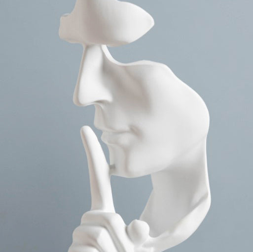 Modern Art Resin Decor Object White 10.5 Inch