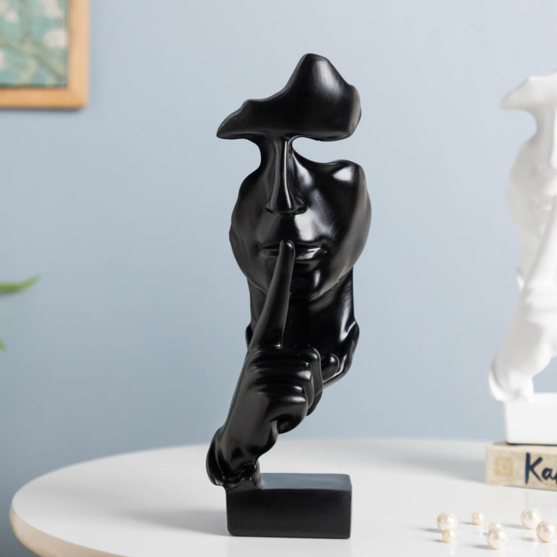 Modern Art Resin Decor Object Black 10.5 Inch - Showpiece | Home decor item | Room decoration item