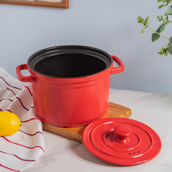 Ceramic Stock Pot With Lid Medium