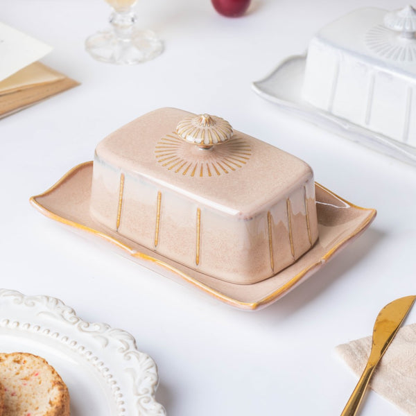 Vintage Butter Dish Beige - Kitchen Tool
