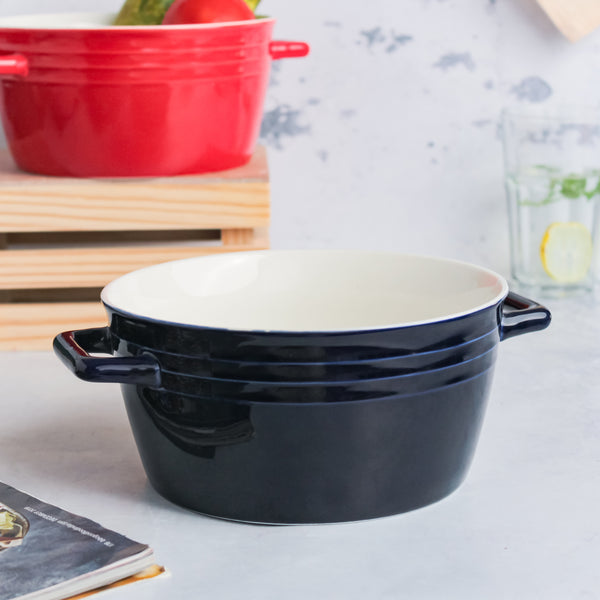 Ceramic Soup Bowl with Handles - Bowl, ceramic bowl, serving bowls, noodle bowl, salad bowls, bowl for snacks, large serving bowl, bowl with handle | Bowls for dining table & home decor