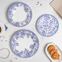 Riona Floral Snack Plate White And Blue 8 Inch - Serving plate, snack plate, dessert plate | Plates for dining & home decor