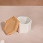 White Ceramic Planter Hexagon Set Of 4
