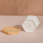 White Ceramic Planter Hexagon Set Of 4