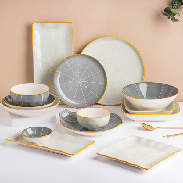 Willow Dark Grey Ceramic Serving Bowl 8 inch