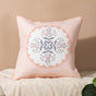 Zari & Pearl Work Cushion Cover Set Of 3 Peach 16 x 16 Inch