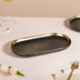 VERA Ceramic Long Plate Black 12 Inch - Ceramic platter, serving platter, fruit platter | Plates for dining table & home decor