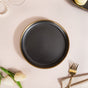 VERA Ceramic Appetizer Plate Black 7 Inch - Serving plate, snack plate, dessert plate | Plates for dining & home decor