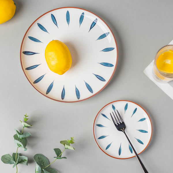 Teardrop Dinner Plate Blue 10 Inch