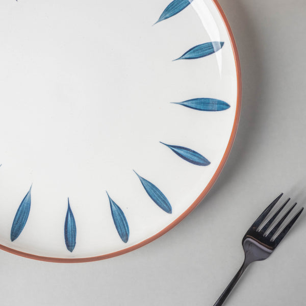 Teardrop Dinner Plate Blue 10 Inch