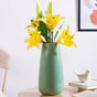 Decorative Lily Branch Yellow Set Of 2 - Artificial flower | Home decor item | Room decoration item