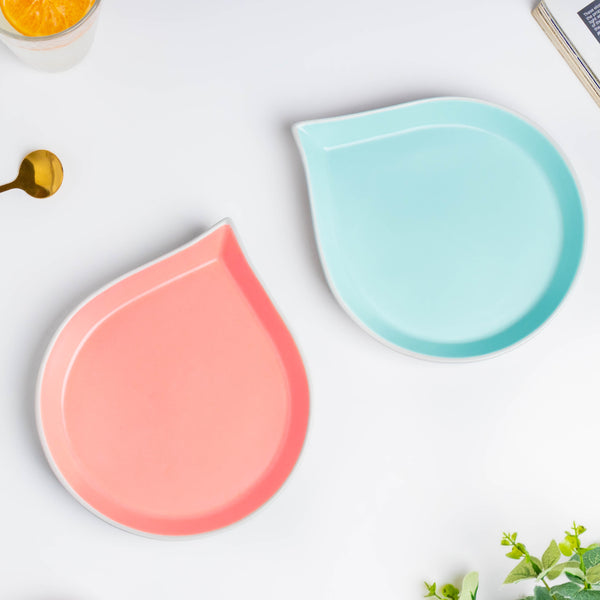 Dew Pink Snack Plate 8 Inch - Serving plate, snack plate, dessert plate | Plates for dining & home decor