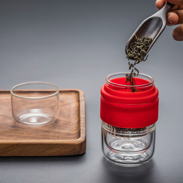 Glass Travel Teapot Set