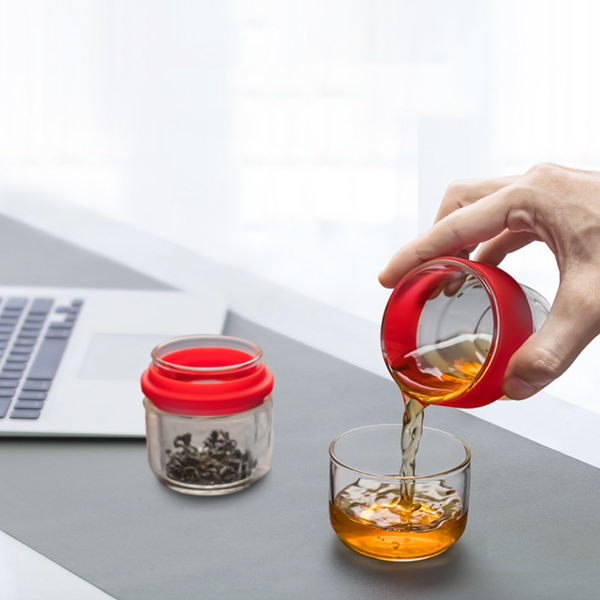 Glass Travel Teapot Set