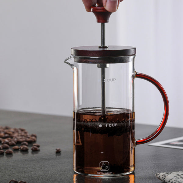 Glass French Press Coffee Maker Pot