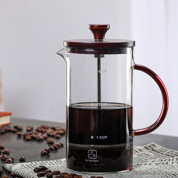 Glass French Press Coffee Maker Pot