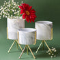 Marble Planter With Stand - Plant pot and plant stands | Room decor items