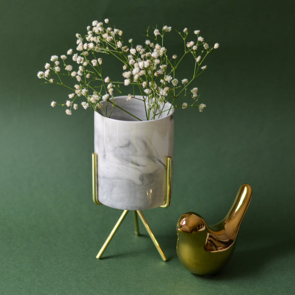 Marble Planter With Stand