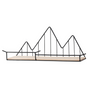 Mountain Shaped Shelf Black - Wall shelf and floating shelf | Shop wall decoration & home decoration items