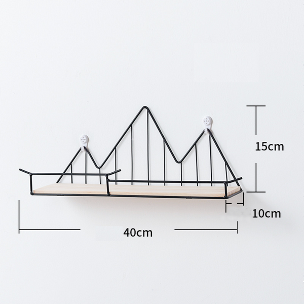 Mountain Shaped Shelf Black
