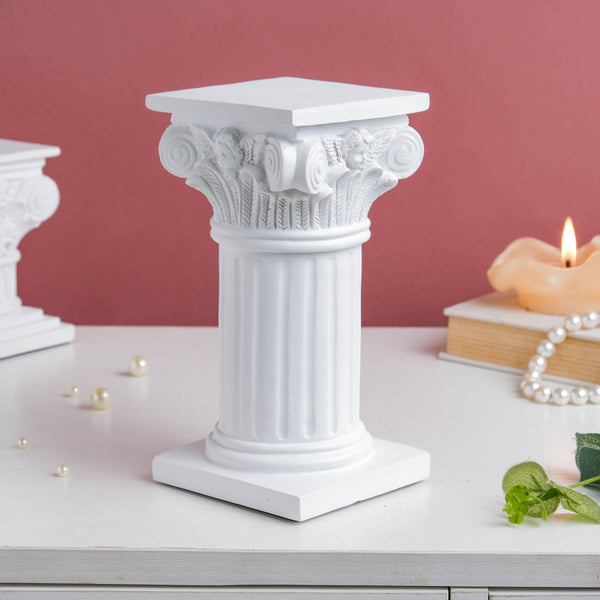 White Augustus Roman Pillar Large - Showpiece | Home decor item | Room decoration item