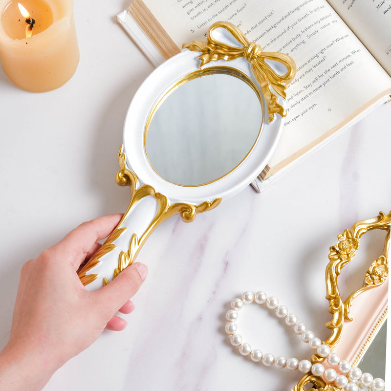 Venus Vanity Handheld Mirror White - Vanity mirror: Buy mirror online | Mirror for dressing table and room decor