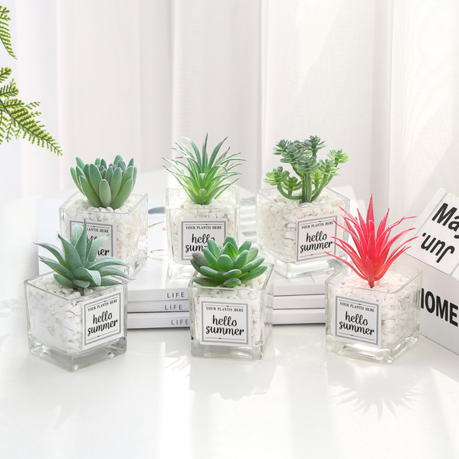 Succulent in Vase - Artificial flower | Flower for vase | Home decor item | Room decoration item