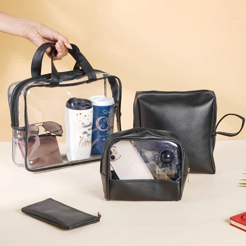Black Travel Kit Set of 4