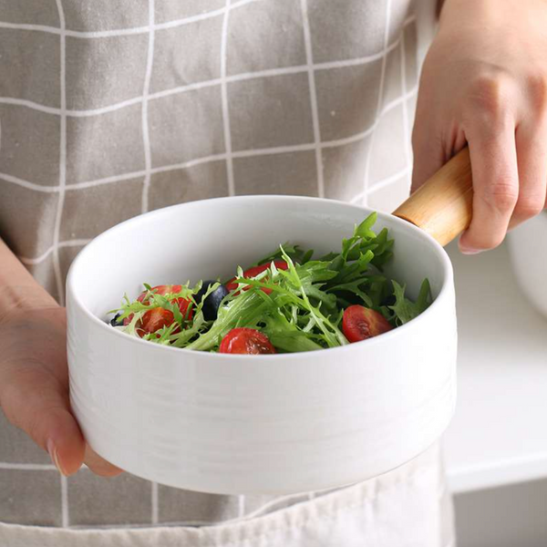 White Bowl with Handle